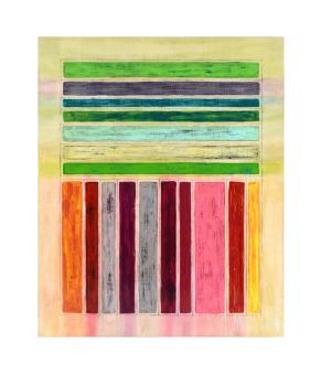 mixed media, abstract colorful horizontal and vertical lines