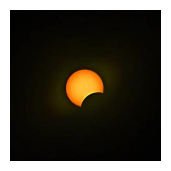 Photograph depicting an annular eclipse.