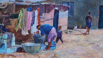 linder_sally_woman_washing_2005_acrylic_on_canvas_22_x_34_2000