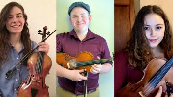 three young fiddle players