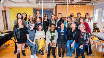 A large group of teachers at Teacher's Night Out at the BCA Center