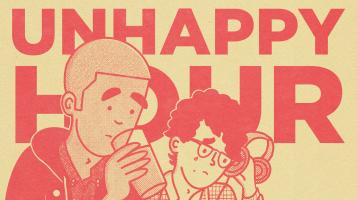 an illustration of Davd and Bobby done in an 50's Archies style