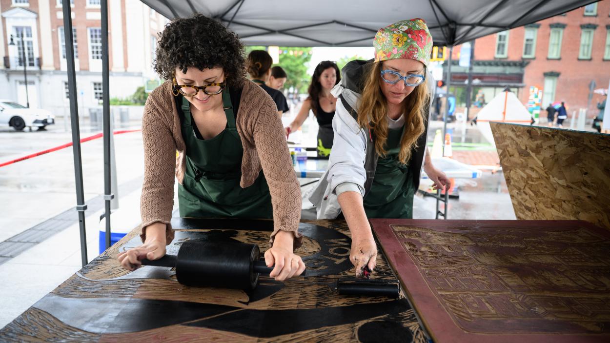 Main St Block Print Party