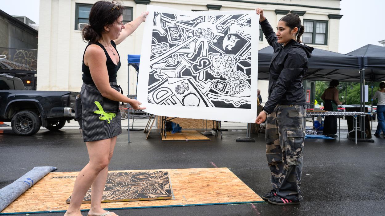 Main St Block Print Party