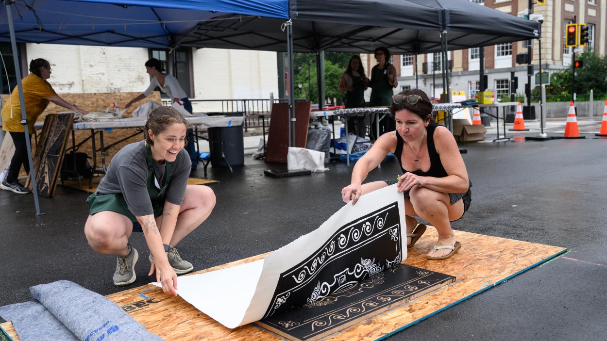 Main St Block Print Party